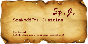 Szakmáry Jusztina névjegykártya